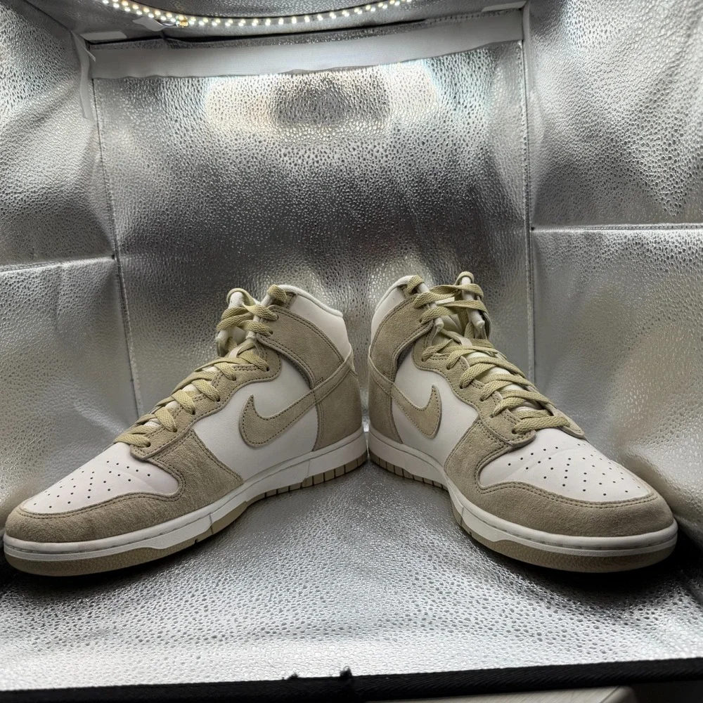 Size 10.5 Nike Dunk Hi‎ Retro PRM Phantom/Limestone-Sail Mens Shoes DQ7679-001
